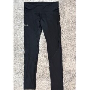 Under Armour Womens Black Compression Athletic Leggings Tights Large LG G G